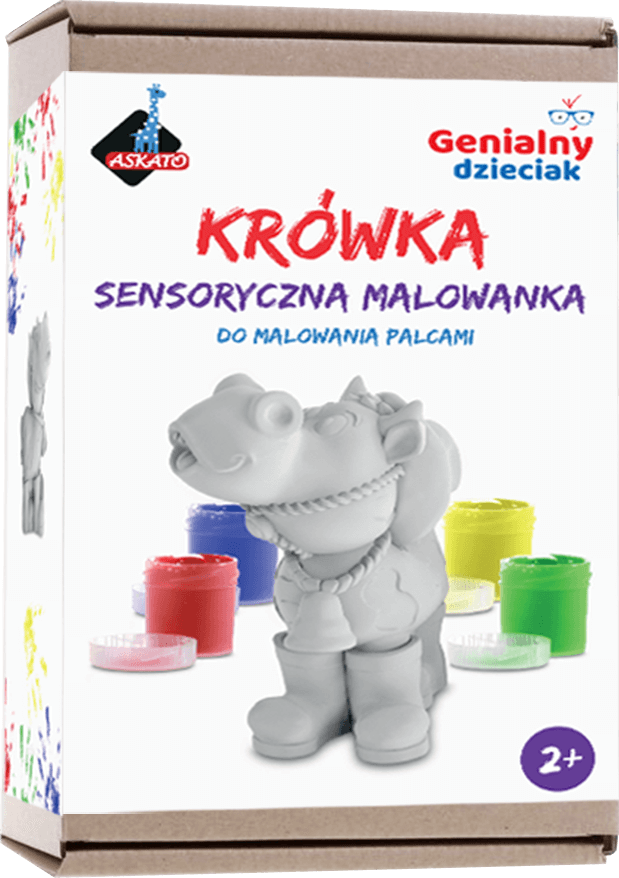 zabawka sensoryczna askato krowka